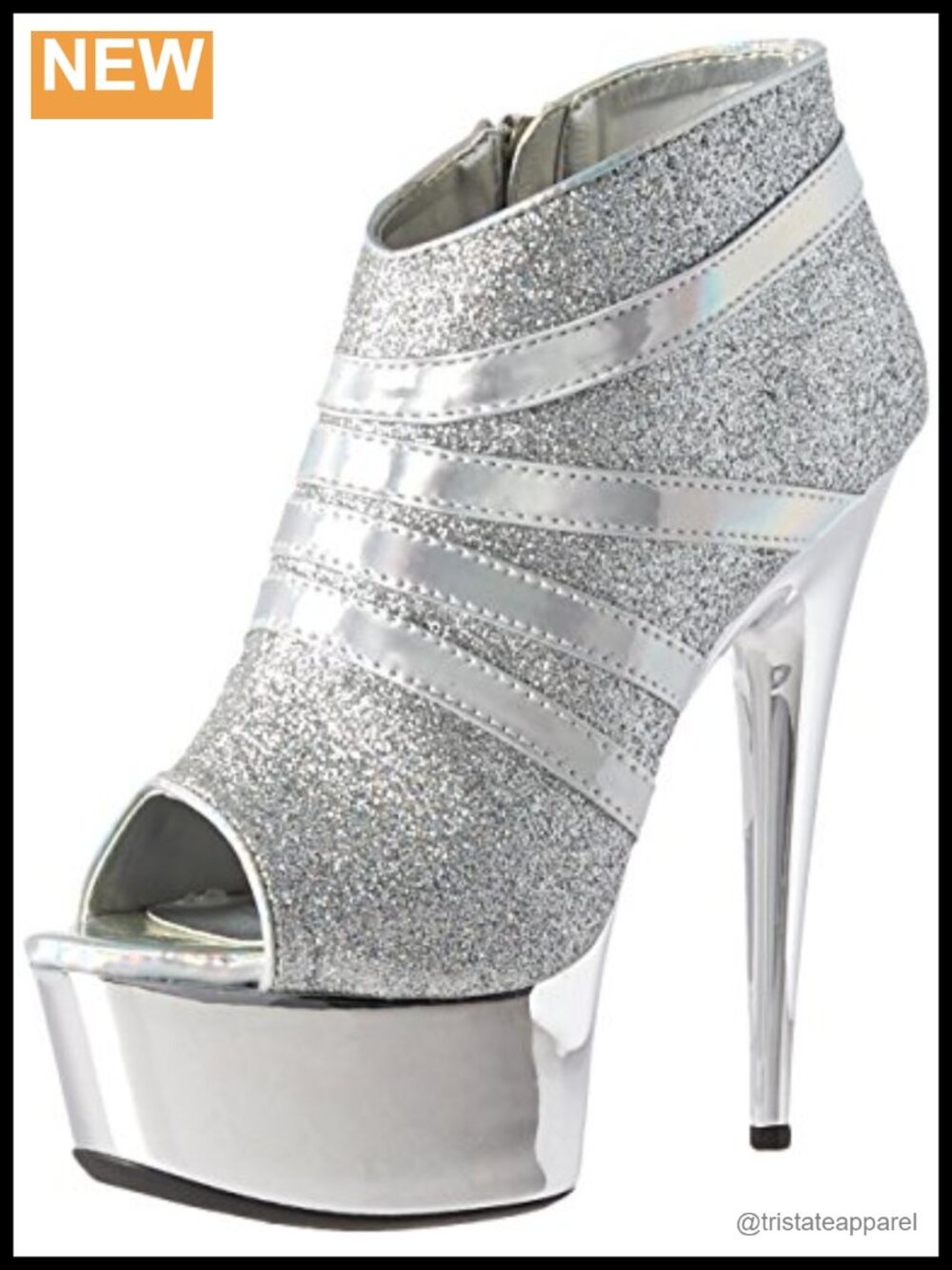 PU Leather Platform Stiletto Heel Open Toe Ankle Strap Party Pump